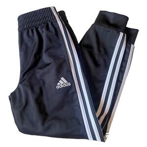 Youth Adidas Small Size 8 Tricot Jogger Black Sweatpants